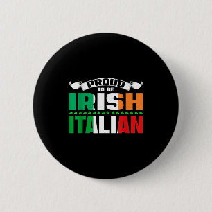 Macaron Rond 5 Cm Création de l'héritage italo-irlandais Fière d'êtr