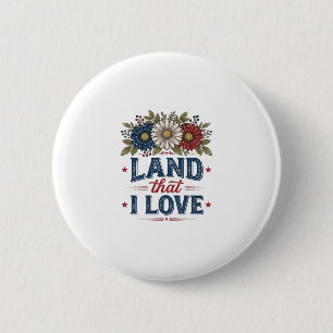 Macaron Rond 5 Cm Création de t-shirt Terre Fleurie Patriotique Que 