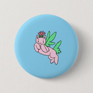 Macaron Rond 5 Cm Créature Fantastique Volante