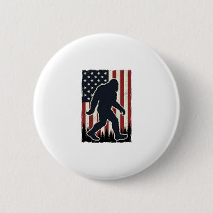 Macaron Rond 5 Cm Créature Sauvage Patriotique Drapeau Vintage Vecte