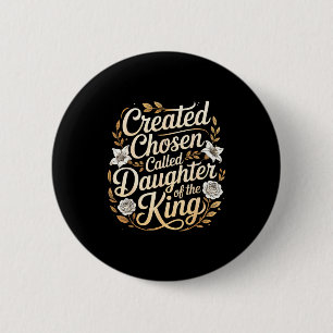 Macaron Rond 5 Cm Créée Choisie Appelée Fille Du Roi - 
