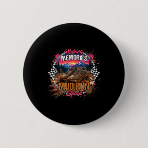 Macaron Rond 5 Cm Créer des souvenirs équipe de course dans la boue 