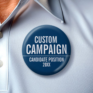 Macaron Rond 5 Cm Créer votre propre équipement de campagne - Blanc