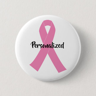 Macaron Rond 5 Cm Créez votre propre conscience rose personnalisée