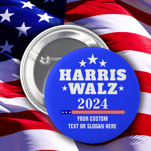 Macaron Rond 5 Cm Créez votre propre Harris Walz 2024