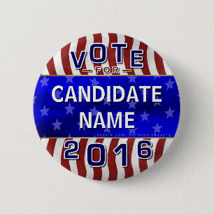 Macaron Rond 5 Cm Créez votre propre nom de l'élection 2016