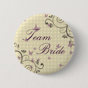 Macaron Rond 5 Cm Crème de bouton de jeune mariée d'équipe de vig