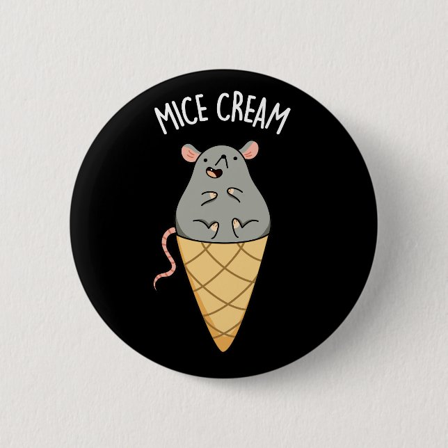 Macaron Rond 5 Cm Crème de souris amusant crème glacée jeu de crème  (Devant)