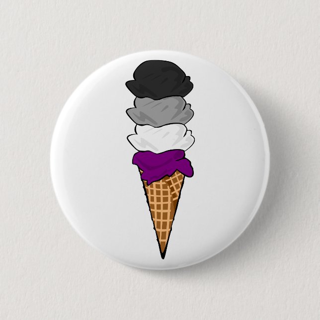 Macaron Rond 5 Cm Crème glacée de la fierté sexuelle (Devant)