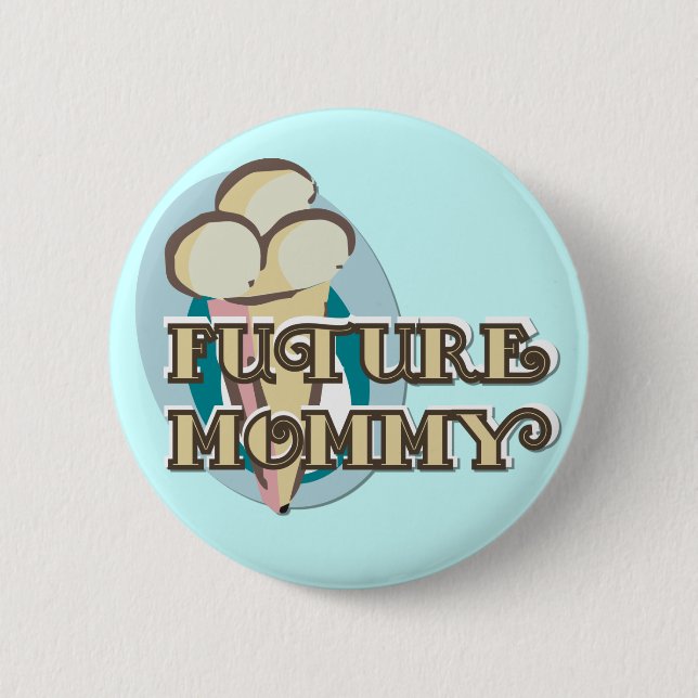 Macaron Rond 5 Cm Crème glacée Futurs T-shirts et cadeaux maman (Devant)