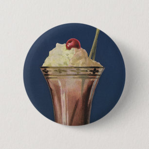 Macaron Rond 5 Cm Crème glacée vintage secouée, crème écaillée et ce