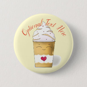 Macaron Rond 5 Cm Crème latte et écaillée (Jaune)