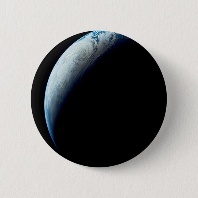 Macaron Rond 5 Cm Crescent Terre De La Mission Apollo 4. 2 (Devant)