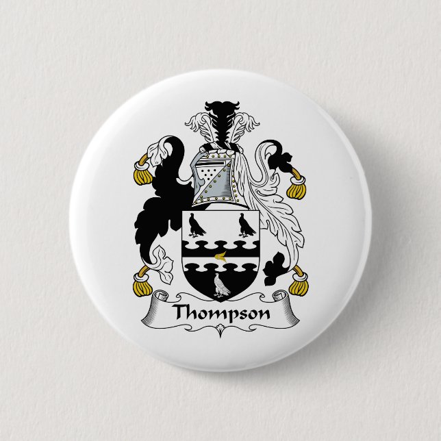 Macaron Rond 5 Cm Crest de la famille Thompson (Devant)