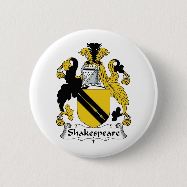 Macaron Rond 5 Cm Crête de famille de Shakespeare (Devant)