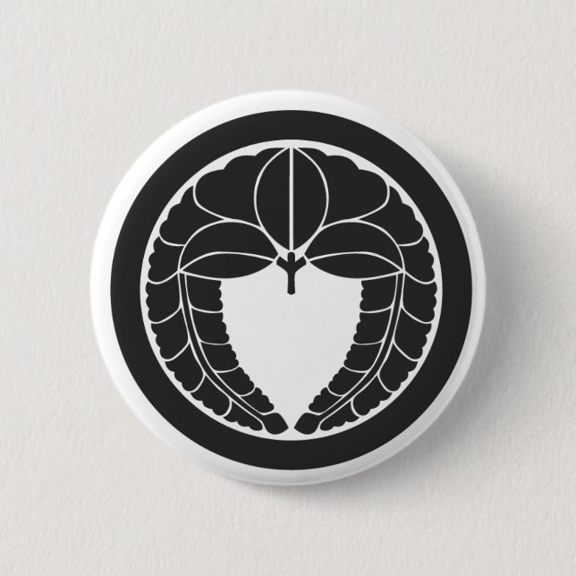 Macaron Rond 5 Cm [Crêtes de famille] Fleurs (Devant)