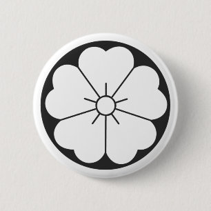 Macaron Rond 5 Cm [Crêtes de famille] Fleurs