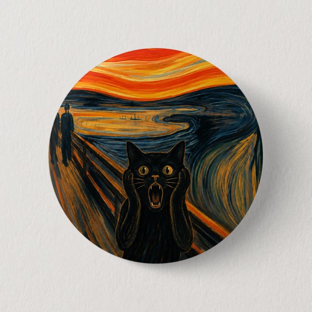 Macaron Rond 5 Cm Cri de chat (Devant)