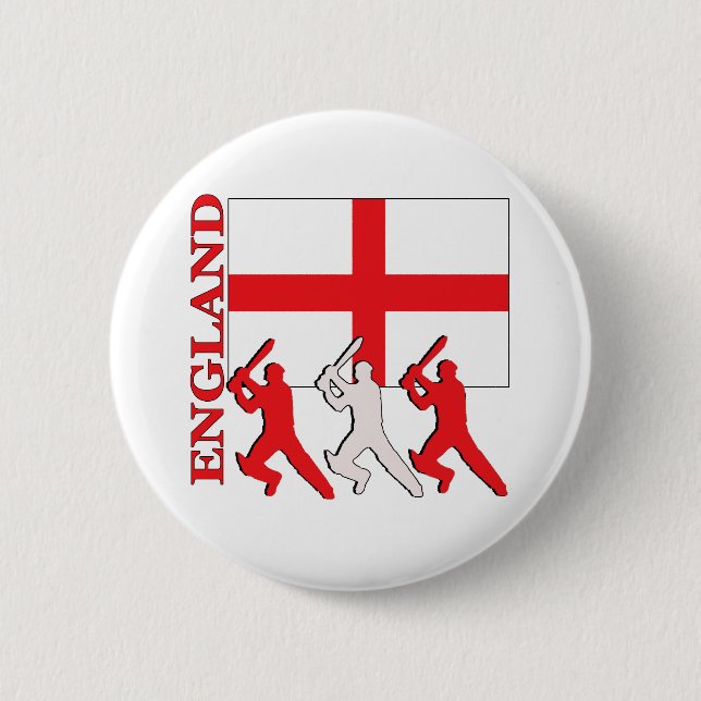 Macaron Rond 5 Cm Cricket Angleterre (Devant)