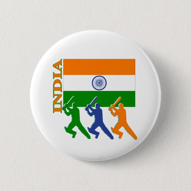 Macaron Rond 5 Cm cricket en inde (Devant)