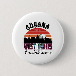 Macaron Rond 5 Cm Cricket T20 Guyana Accueille La Cricket Des Indes