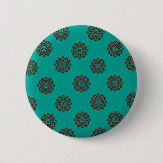 Macaron Rond 5 Cm "Crimson Scrolls - Bold Elegance"