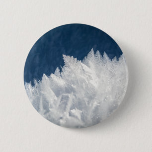 Macaron Rond 5 Cm Cristaux de glace d'hiver
