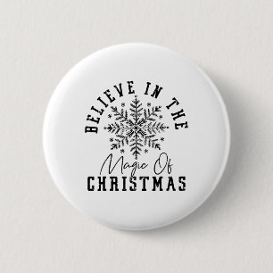 Macaron Rond 5 Cm Croire À La Magie De Noël
