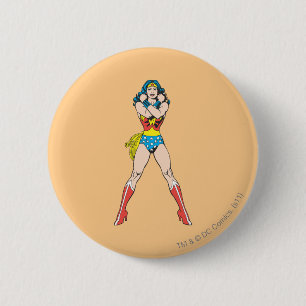Macaron Rond 5 Cm Croisement d'armes de Wonder Woman