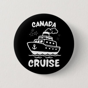 Macaron Rond 5 Cm Croisière au Canada Vacances d'été Réunion Filles