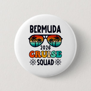 Macaron Rond 5 Cm Croisière aux Bermudes 2026 Voyage de vacances fam