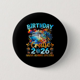 Macaron Rond 5 Cm Croisière d'anniversaire 2026 Rassembler les souve
