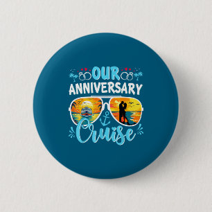 Macaron Rond 5 Cm Croisière d'anniversaire de mariage pour couples m