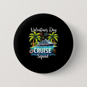 Macaron Rond 5 Cm Croisière de la Saint-Valentin Équipe de vacances
