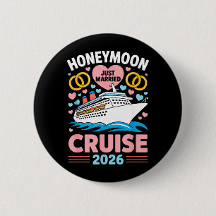 Macaron Rond 5 Cm Croisière de lune de miel 2026 Souvenir pour coupl