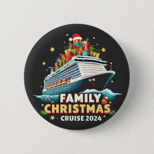 Macaron Rond 5 Cm Croisière de Noël en famille 2024 tenue de match