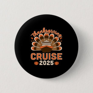 Macaron Rond 5 Cm Croisière de Thanksgiving 2025 - Croisière de vaca