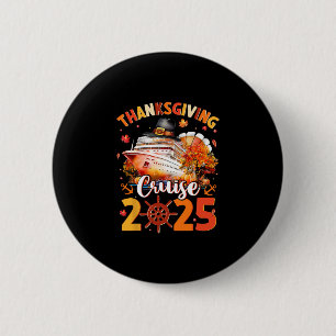 Macaron Rond 5 Cm Croisière de Thanksgiving 2025 Dinde drôle Citroui