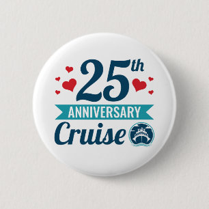 Macaron Rond 5 Cm Croisière du 25e anniversaire