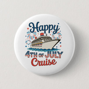 Macaron Rond 5 Cm Croisière du 4 juillet 250e anniversaire
