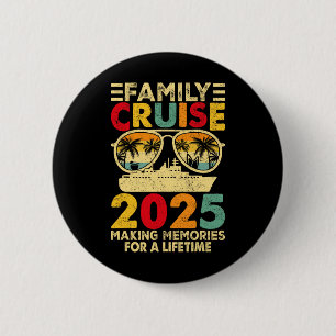 Macaron Rond 5 Cm Croisière en famille 2025 Jumelage de la famille E