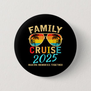 Macaron Rond 5 Cm Croisière en famille 2025 Plage Correspondant vaca