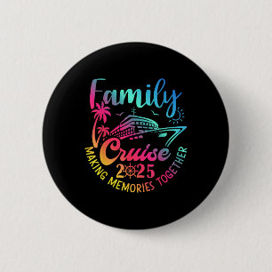 Macaron Rond 5 Cm Croisière en famille 2025 Vacances estivales Famil