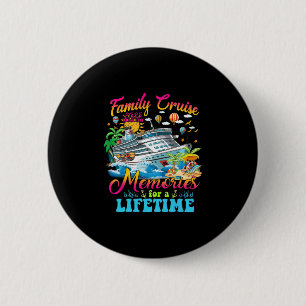 Macaron Rond 5 Cm Croisière en famille créant des souvenirs pour tou