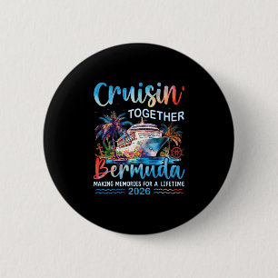 Macaron Rond 5 Cm Croisière ensemble aux Bermudes 2026 Vacances en f