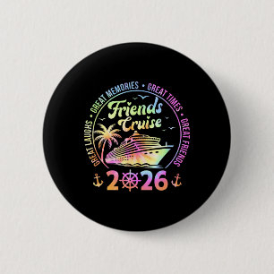 Macaron Rond 5 Cm Croisière entre amis 2026 Voyage de vacances Crois