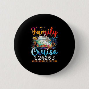 Macaron Rond 5 Cm Croisière familiale 2025 Voyage de vacances Famill