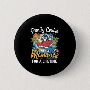 Macaron Rond 5 Cm Croisière familiale 2025 Voyage de vacances Famill