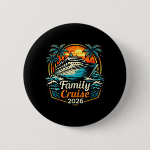 Macaron Rond 5 Cm Croisière familiale 2026 Vacances d'été en famille