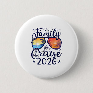 Macaron Rond 5 Cm Croisière familiale 2026 Vacances d'été en famille
